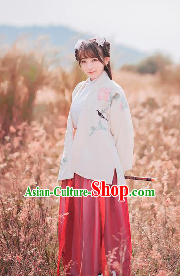Traditional Chinese Ancient Palace Lady Costume, Asian China Tang Dynasty Princess Embroidered BeiZi Clothing for Women