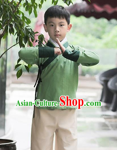 Traditional Chinese Ancient Children Hanfu Costume, Asian China Han Dynasty Swordsman Clothing for Kids