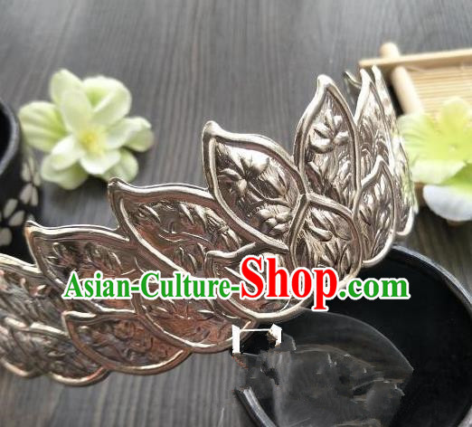 Traditional Handmade Chinese Hair Accessories Hanfu Copper Silver Hairpins, China Palace Lady Lotus Crown Hair Comb for Women