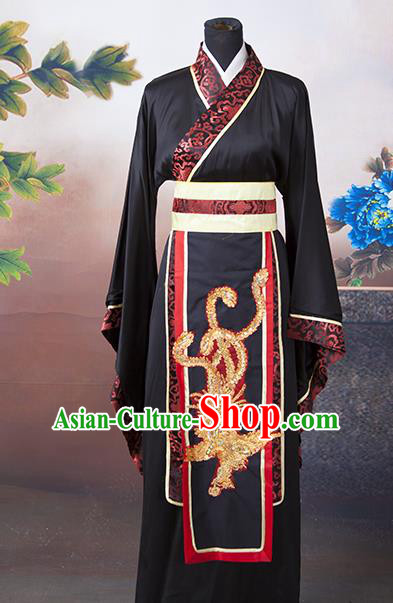 Traditional Ancient Chinese Majesty Costume, Asian Chinese Han Dynasty Emperor Robe Clothing for Men