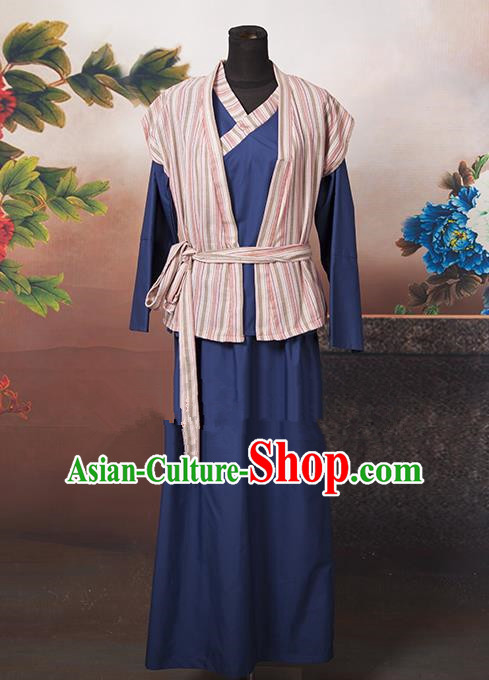 Asian China Ancient Ming Dynasty Swordswoman Costume, Traditional Chinese Hanfu Heroine Clothing for Women