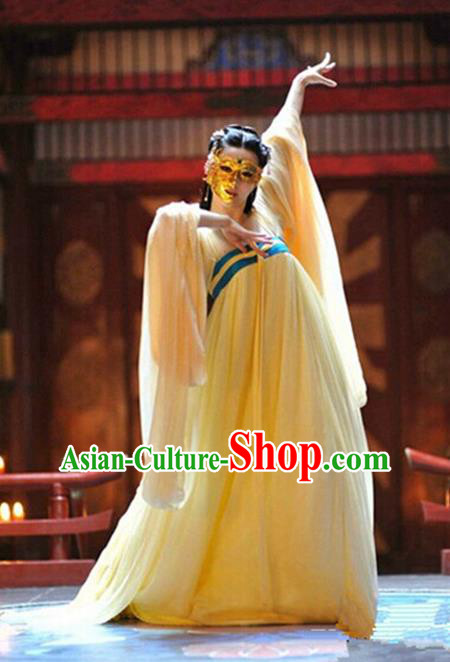 Traditional Ancient Chinese Tang Dynasty Consort Yang Dance Costume, Elegant Hanfu Clothing Chinese Palace Lady Dress Clothing for Women
