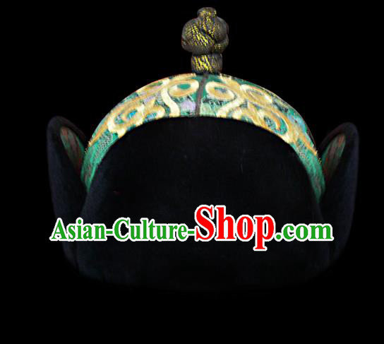 Traditional Chinese Mongol Nationality Hair Accessories Mongols Royal Highness Hat, Chinese Mongolian Minority Nationality Headwear for Men