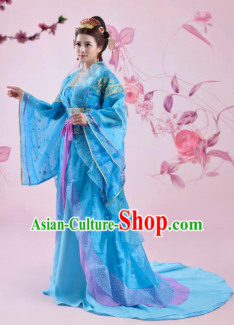 Traditional Chinese Ancient Imperial Consort Costume, China Tang Dynasty Palace Lady Embroidered Clothing for Women