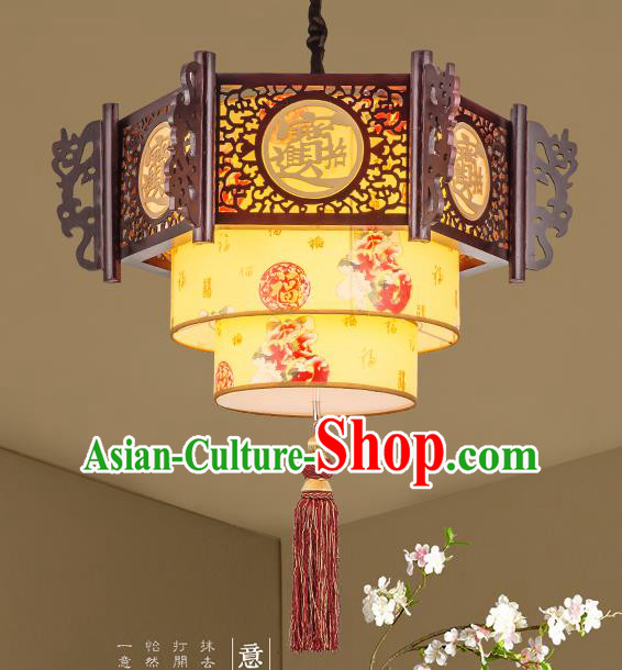 Traditional Chinese Handmade Wood Lantern Palace Lantern China Ceiling Palace Lamp