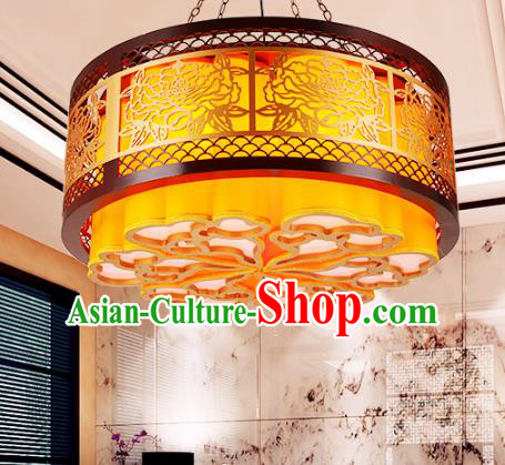 Traditional Chinese Handmade Lantern Classical Wood Carving Cloud Palace Lantern China Ceiling Palace Lamp