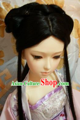 Traditional Handmade Chinese Ancient Palace Lady Hair Accessories Wig for Women