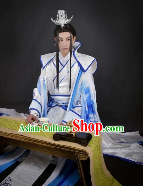 Traditional Chinese Ancient Royal Highness Costume, China Han Dynasty Swordsman Clothing for Men