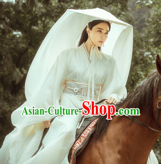 Traditional Chinese Ancient Qin Dynasty Palace Lady Fairy Costume for Women