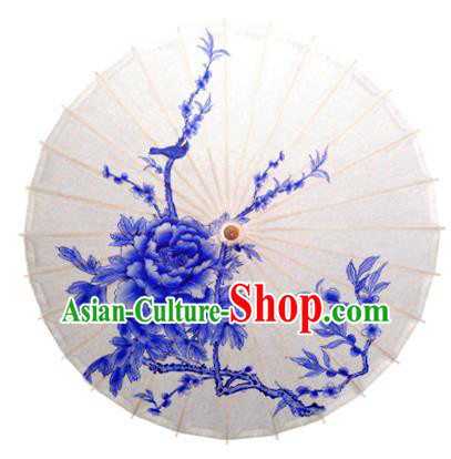 China Traditional Dance Handmade Umbrella Painting Peony Oil-paper Umbrella Stage Performance Props Umbrellas