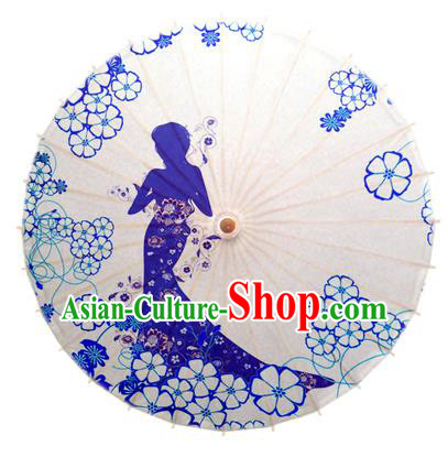 China Traditional Dance Handmade Umbrella Printing Wedding Oil-paper Umbrella Stage Performance Props Umbrellas