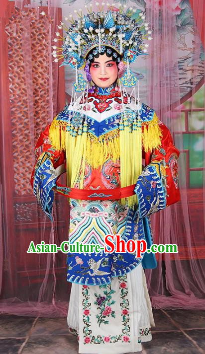 Chinese Beijing Opera Diva Imperial Concubine Embroidered Costume, China Peking Opera Actress Embroidery Clothing