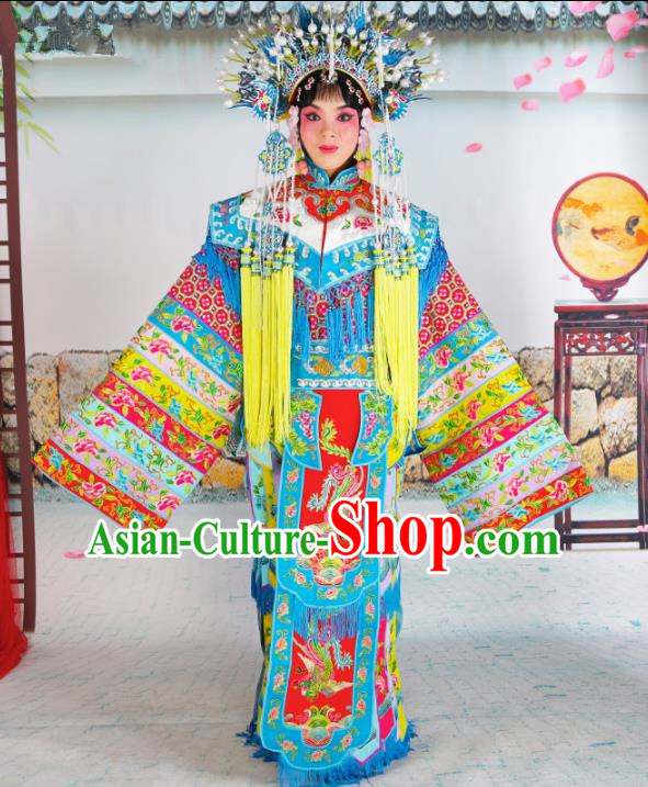 Chinese Beijing Opera Imperial Empress Embroidered Costume, China Peking Opera Actress Embroidery Clothing