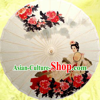 China Traditional Folk Dance Paper Umbrella Hand Painting Palace Lady Oil-paper Umbrella Stage Performance Props Umbrellas