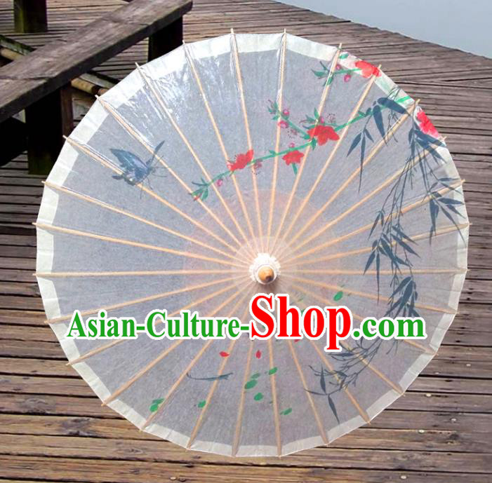 Handmade China Traditional Folk Dance Umbrella Printing Bamboo Oil-paper Umbrella Stage Performance Props Umbrellas