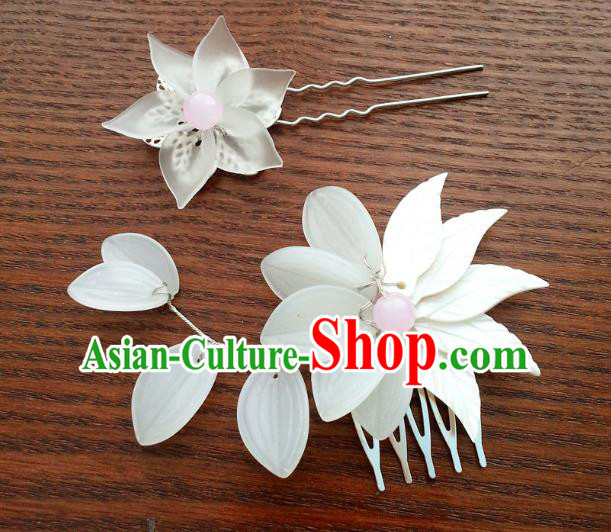Traditional Handmade Chinese Classical Jade Hair Accessories Ancient Hairpins Hair Comb for Women