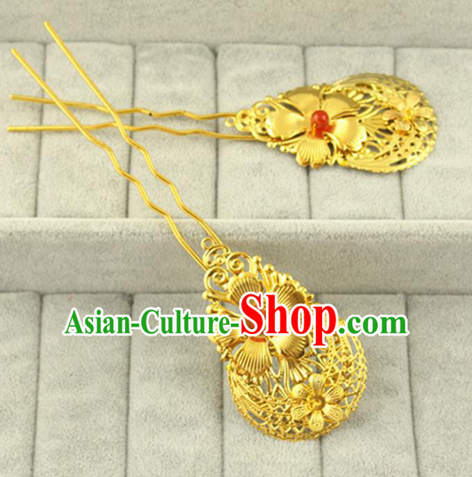 Asian Chinese Handmade Classical Hair Accessories Palace Lady Hanfu Hairpins for Women