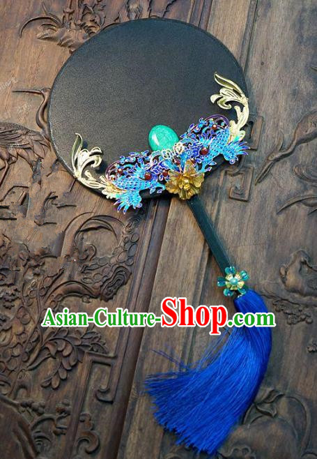 Chinese Handmade Classical Stage Performance Fans Ancient Palace Lady Round Fans for Women