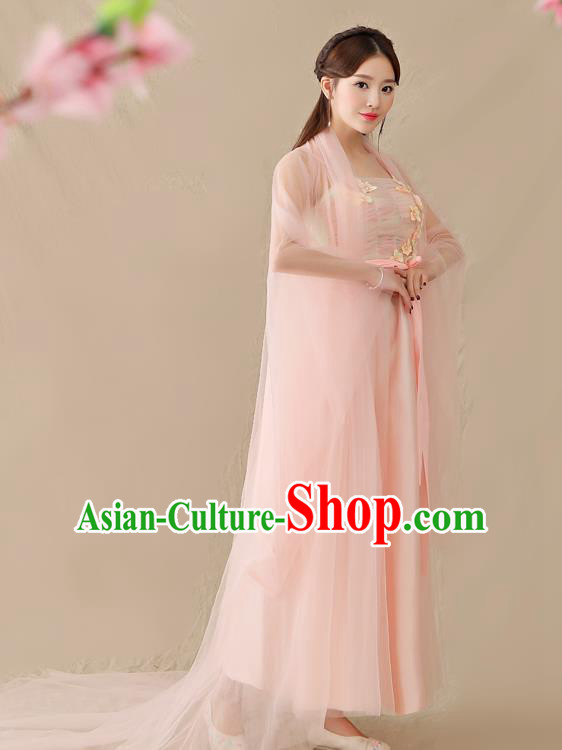 Traditional Chinese Ancient Palace Lady Fairy Costume, China Tang Dynasty Princess Hanfu Clothing for Women