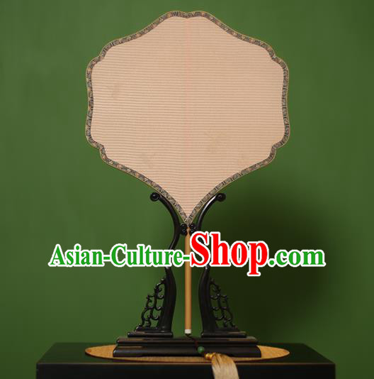Traditional Chinese Crafts Lace Palace Fan, China Handmade Princess Palm-Leaf Fans for Women