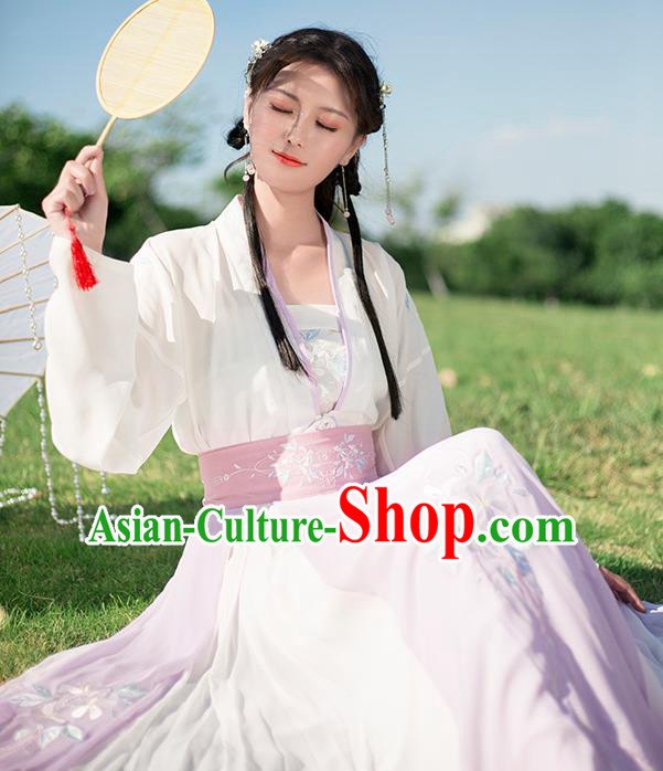 Ancient Chinese Tang Dynasty Palace Lady Costumes Hanfu Dress for Rich
