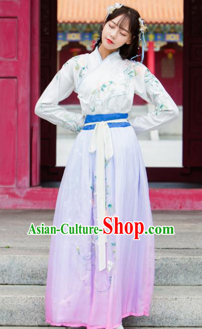 Ancient Chinese Ming Dynasty Historical Costumes Nobility Lady Hanfu Dress for Women