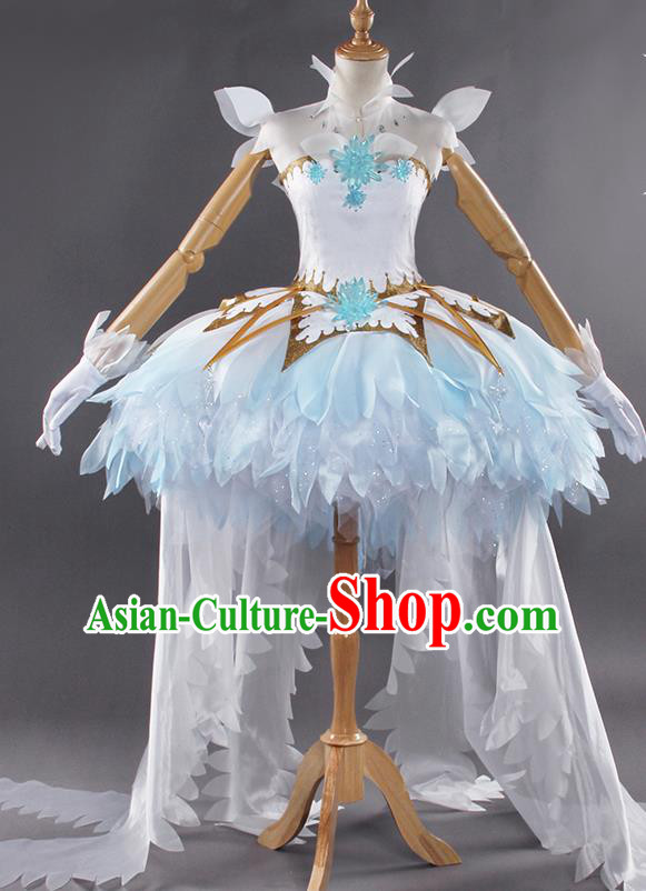 Chinese Traditional Cosplay Fairy Costumes Princess Bubble Dress for Women
