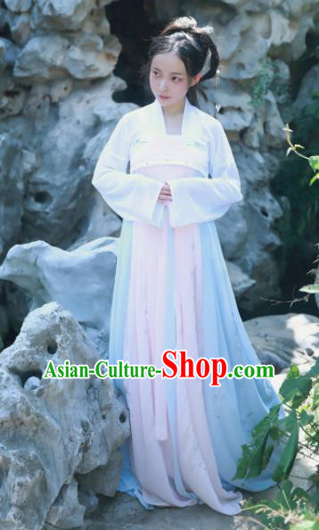 Chinese Ancient Princess Historical Costumes Tang Dynasty Palace Lady Hanfu Dress for Women