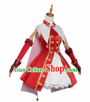 Top Grade Chinese Cosplay Costumes Ancient Young Lady Swordswoman Red Qipao Dress for Women