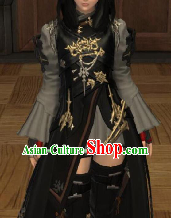 Top Grade Cosplay Female Assassin Costumes Swordsman Black Dress for Women