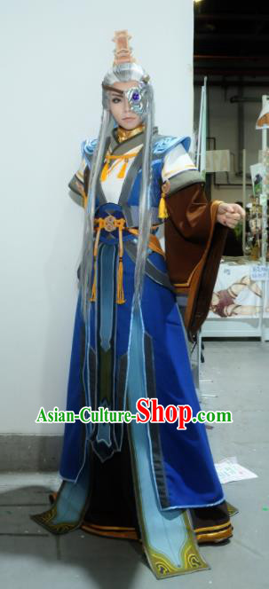 Top Grade Cosplay Chinese Ancient Swordsman Nobility Childe Costumes for Men