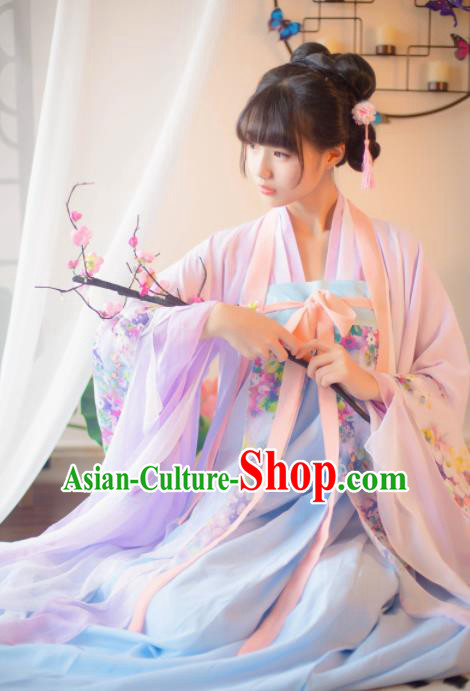 Chinese Ancient Hanfu Dress Tang Dynasty Imperial Consort Historical Costumes for Women