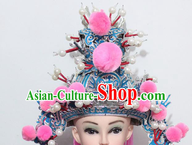Chinese Traditional Peking Opera Niche Hats Ancient Crown Prince Helmet for Men