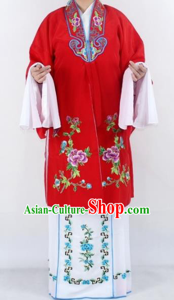Chinese Traditional Peking Opera Actress Costumes Ancient Nobility Lady Red Cloak for Women