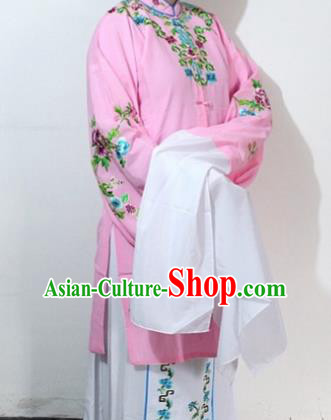 Chinese Traditional Peking Opera Actress Pink Costumes Ancient Nobility Lady Embroidered Dress for Women