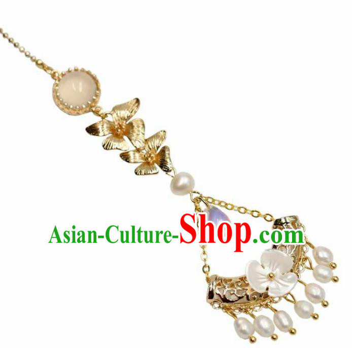 Chinese Traditional Hair Accessories Ancient Handmade Tassel Eyebrows Pendant for Women