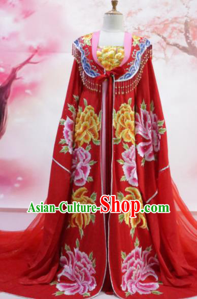 Chinese Traditional Embroidered Wedding Costume Ancient Tang Dynasty Imperial Consort Hanfu Dress for Women
