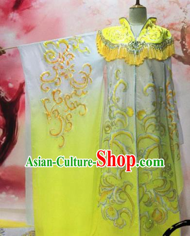 Traditional Chinese Tang Dynasty Historical Costumes Ancient Imperial Consort Embroidered Yellow Hanfu Dress for Women
