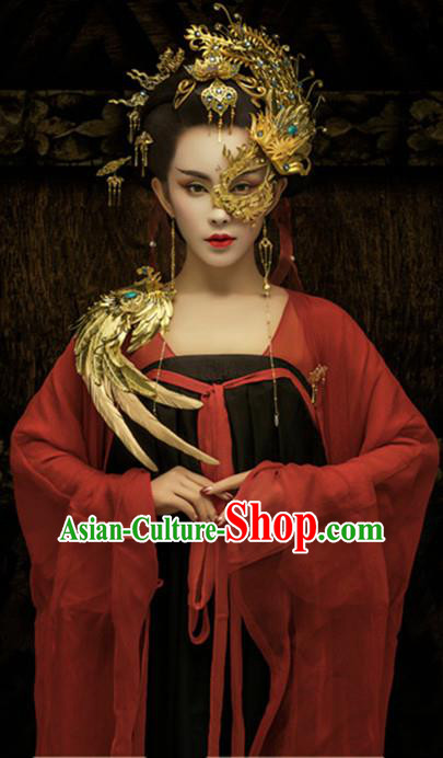 Traditional Chinese Ancient Tang Dynasty Imperial Consort Embroidered Costumes for Women