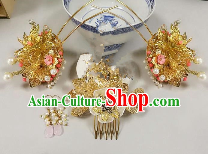Chinese Ancient Han Dynasty Princess Hair Accessories Palace Hairpins Hair Comb for Women