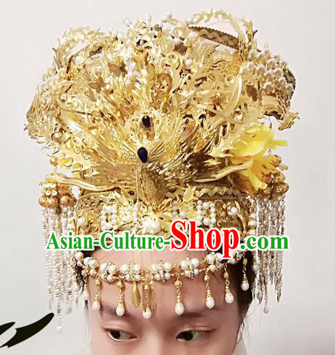 Chinese Ancient Ming Dynasty Princess Hair Accessories Bride Phoenix Coronet Hairpins for Women