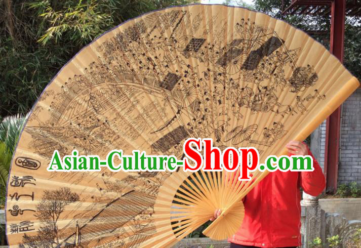 Chinese Traditional Handmade Silk Fans Decoration Crafts Ink Painting Folding Fans
