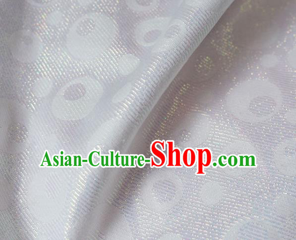 Asian Chinese Fabric Traditional Classical Pattern Design White Brocade Fabric Chinese Costume Silk Fabric Material