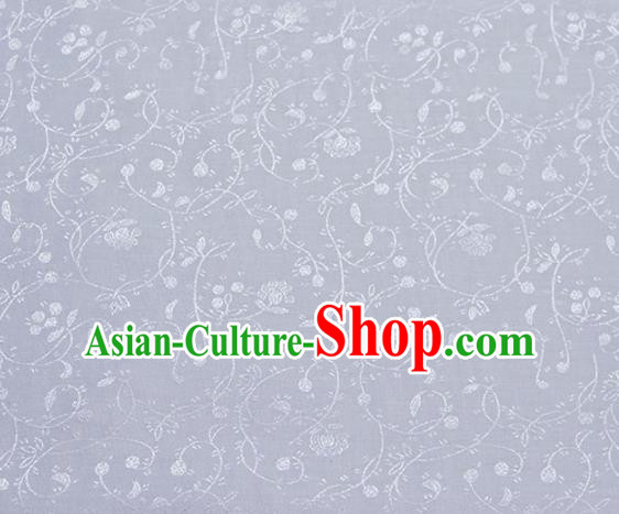Asian Chinese Fabric Traditional Stria Pattern Design White Brocade Fabric Chinese Costume Silk Fabric Material
