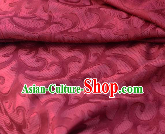 Asian Chinese Fabric Traditional Pattern Design Rosy Brocade Fabric Chinese Costume Silk Fabric Material