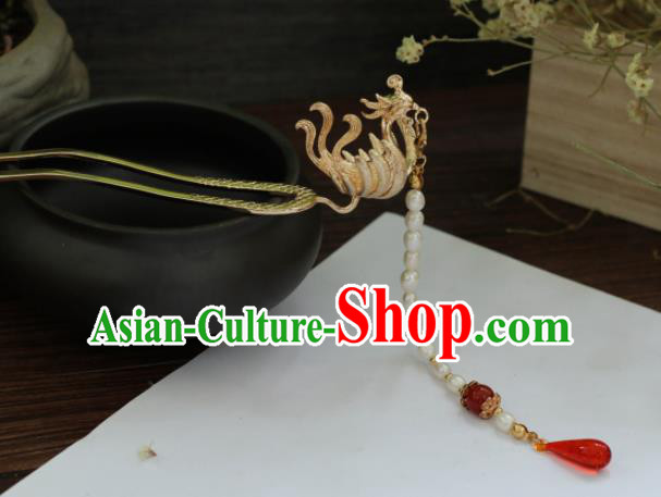 Chinese Traditional Handmade Hair Accessories Ancient Phoenix Tassel Hairpins Headwear for Women