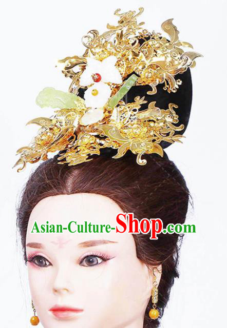 Chinese Traditional Handmade Phoenix Coronet Hair Accessories Ancient Queen Hairpins Complete Set for Women