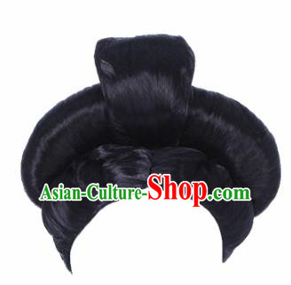 Traditional Chinese Handmade Wigs Sheath Hair Accessories Ancient Palace Lady Chignon for Women