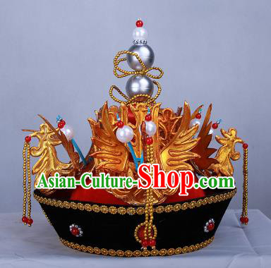 Chinese Traditional Handmade Queen Hats Ancient Qing Dynasty Empress Headwear for Women
