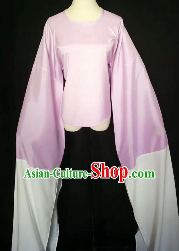 Chinese Traditional Peking Opera Costumes Ancient Water Sleeve Lilac Blouse for Adults